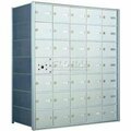 Florence Mfg Co 1400 Series Front Loading Horizontal Wall-Mounted Mailbox, 34 Compartments, Anodized Aluminum 140075A